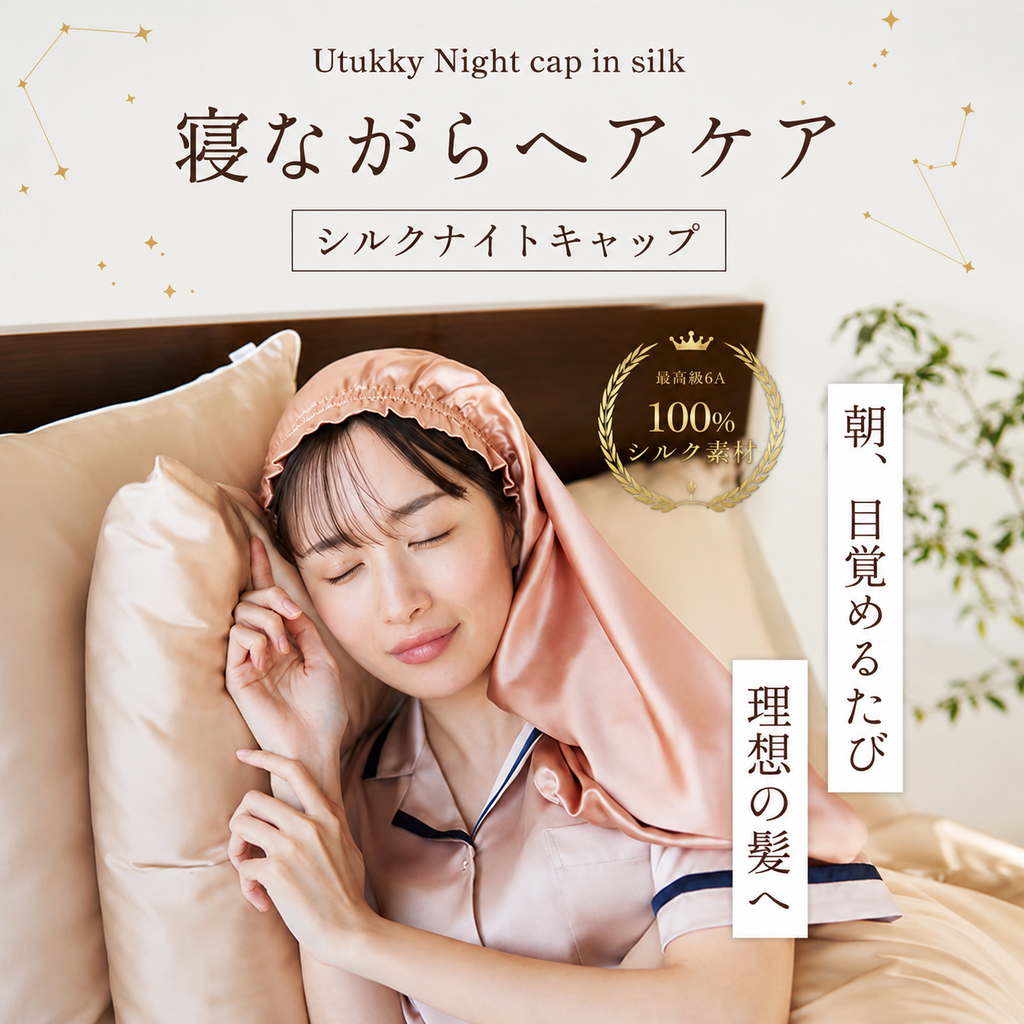 シルク100%ナイトキャップ